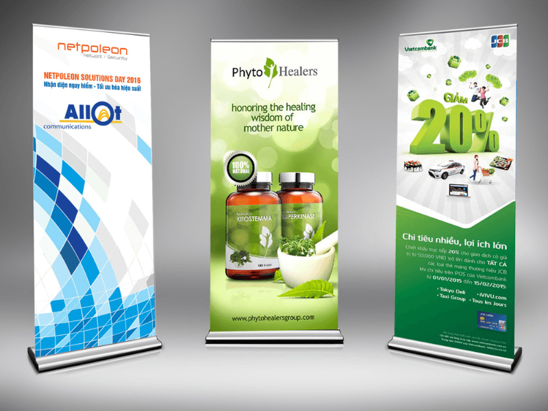 Dịch vụ in standee Hoàng Gia